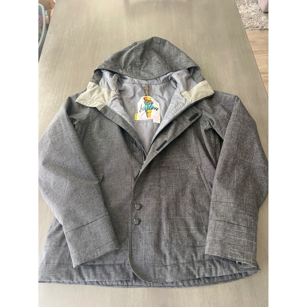 Burton Dryride Cool Flavors Gray Textured Snowboard Ski Jacket Women Large